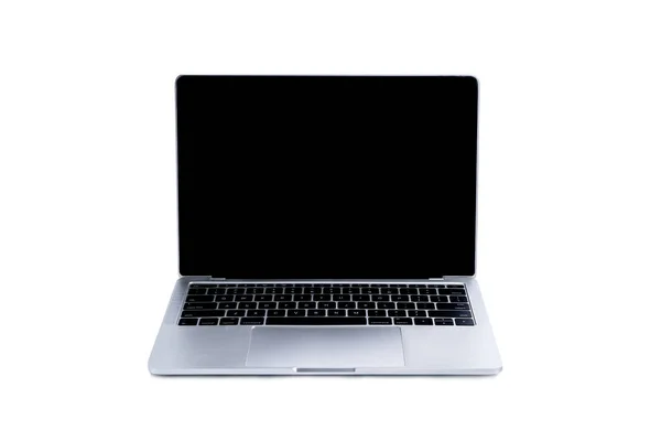 Laptop Mock Képernyő Fehér Háttér — Stock Fotó