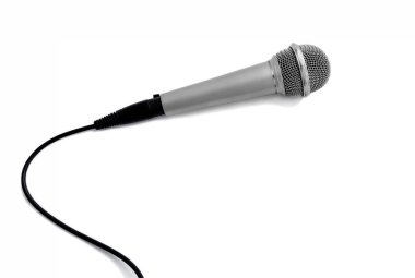 Microphone isolated on white with clipping paths clipart