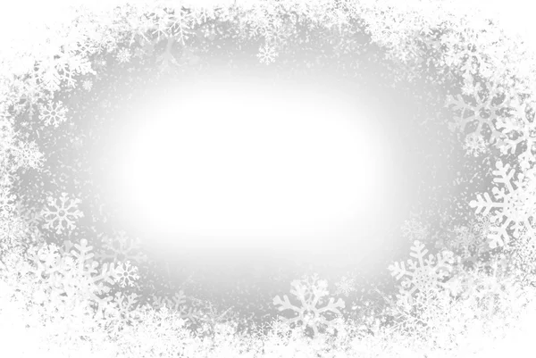 雪の結晶と冬の背景. — ストック写真
