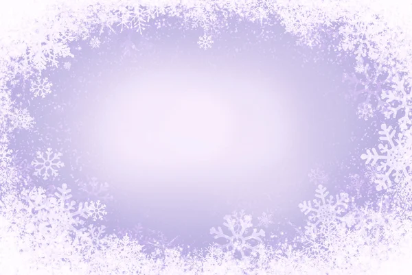 雪の結晶と冬の背景. — ストック写真