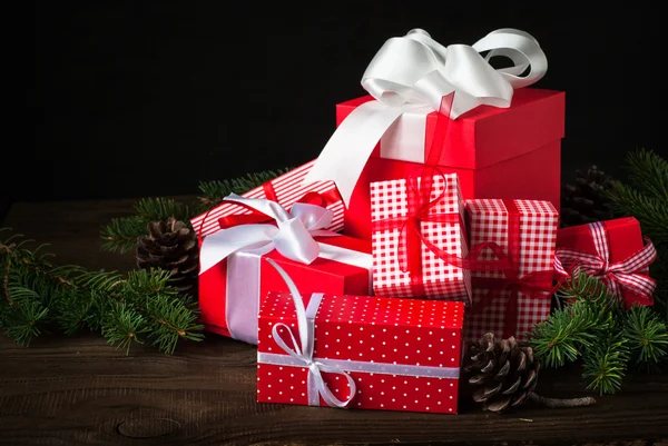 Red christmas present — Stock Photo, Image