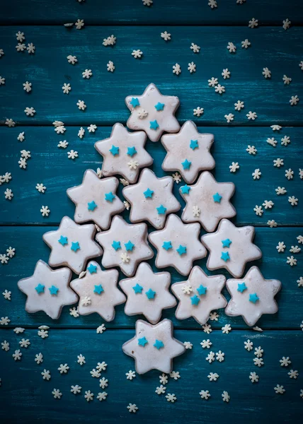 Karácsonyi sütés koncepció. Cookie-k. — Stock Fotó