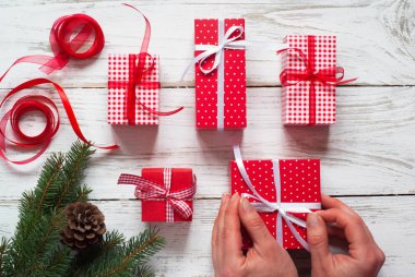 Noel hediyesi kutusu. 