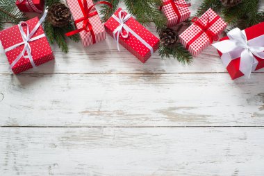 Christmas kırmızı hediye kutusu. 