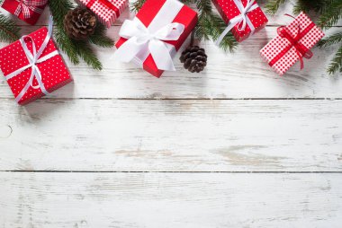 Christmas kırmızı hediye kutusu. 