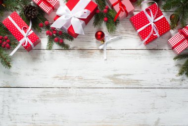 Christmas kırmızı hediye kutusu. 