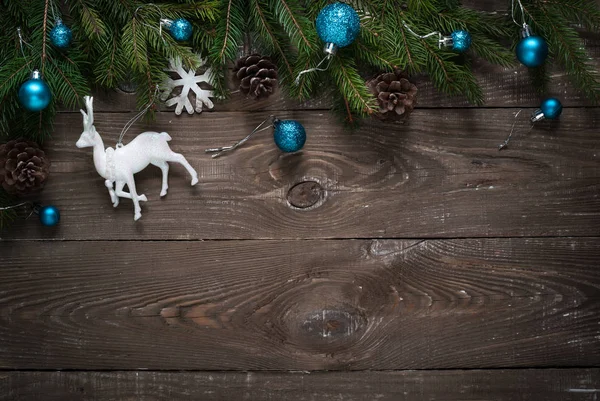 クリスマス装飾モミの木の枝 — ストック写真