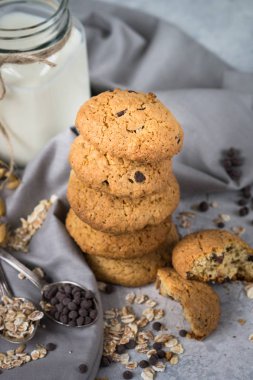 Yulaf ezmesi kurabiye yığını