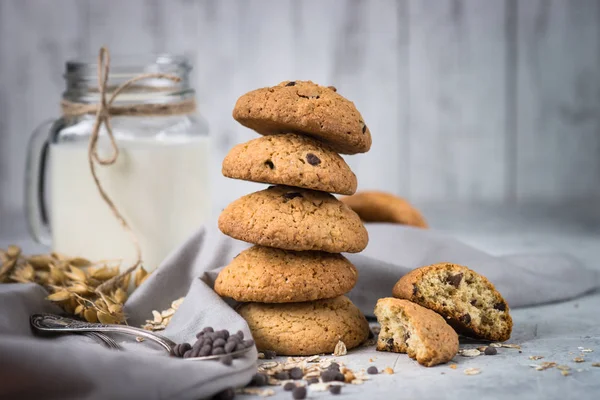 オートミール クッキーのスタック — ストック写真