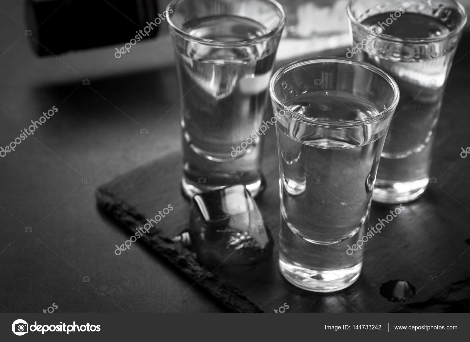 Vodka shot drink. — Stock Photo © Nadianb 141733242