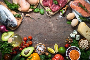 Dengeli beslenme. Sağlıklı beslenme için organik gıda. 