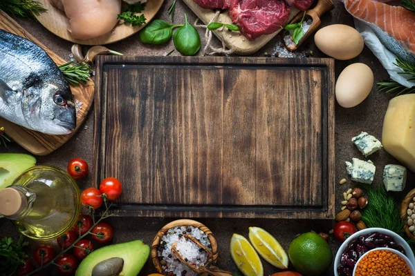 Balanserad kost. Ekologiska livsmedel för hälsosam kost. — Stockfoto
