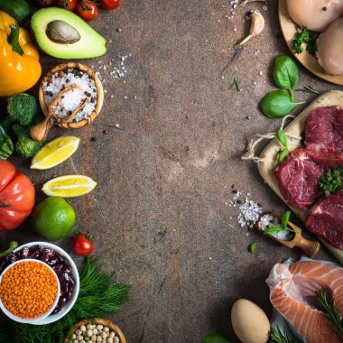 Dengeli beslenme. Sağlıklı beslenme için organik gıda. 