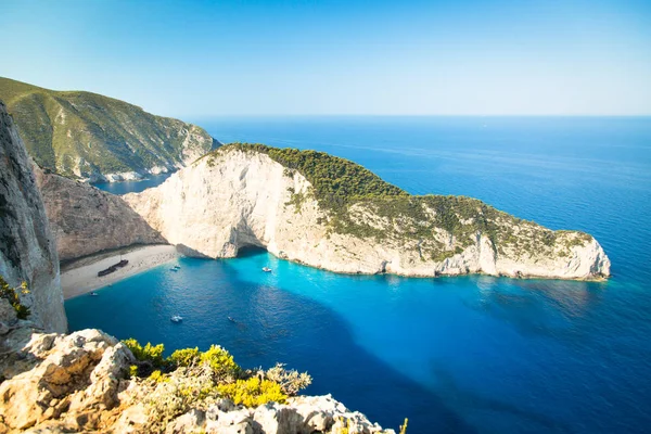 Ünlü Navajio beach Zakynthos, Yunanistan. 