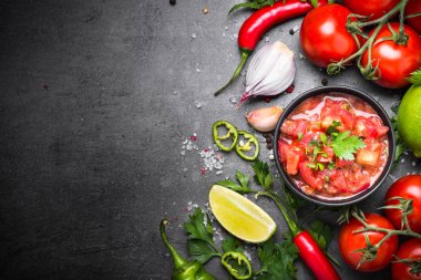 Geleneksel Latin Amerika Meksika salsa sos