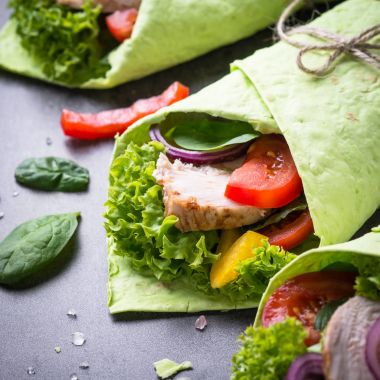 Yeşil ıspanak tortilla.