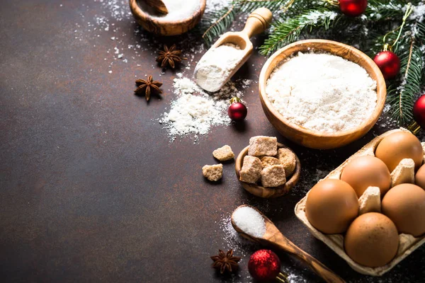 Ingredientes para cocinar Navidad hornear — Foto de Stock