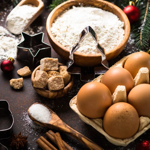 Ingredientes para cocinar Navidad hornear — Foto de Stock