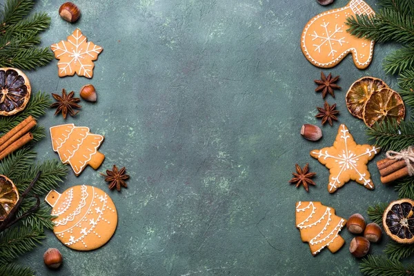 Julekaker av pepperkaker – stockfoto