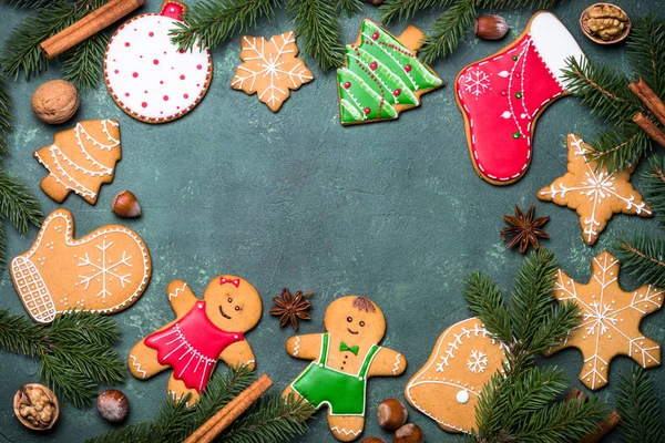 คุกกี้ขนมปังขิงคริสต์มาส — ภาพถ่ายสต็อก