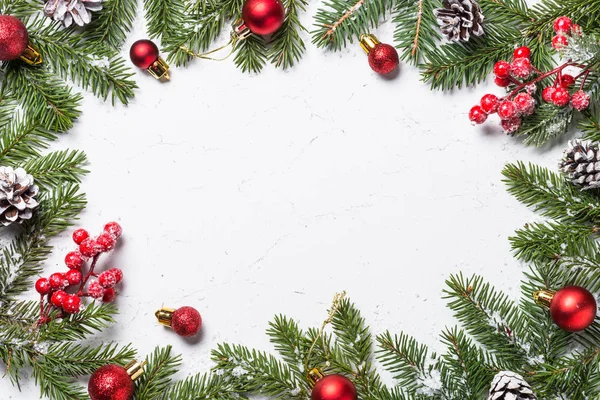 Christmas frame background with decorations. — Stock Photo, Image