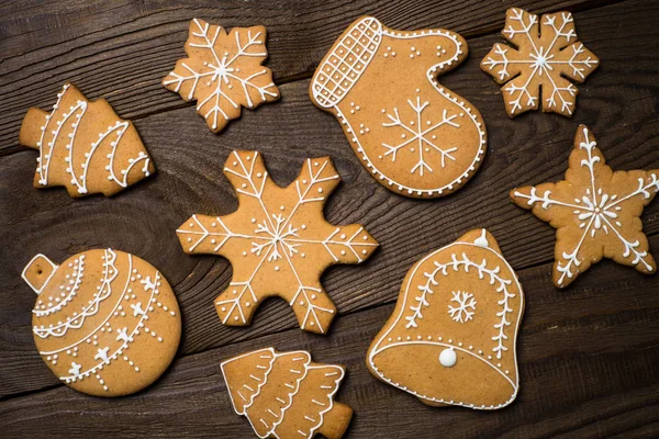 Kerst peperkoek koekjes. — Stockfoto