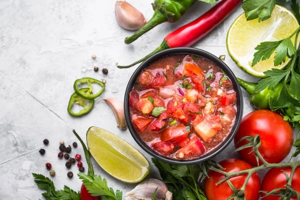 Salsa szósz mexikói ételek. — Stock Fotó