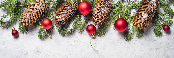 Christmas background with decorations. 