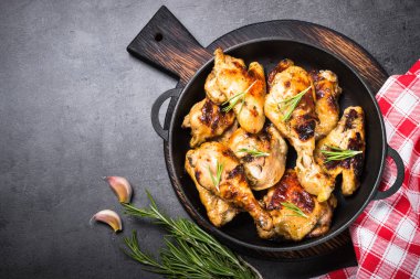 fırında tavuk Üstten Görünüm.