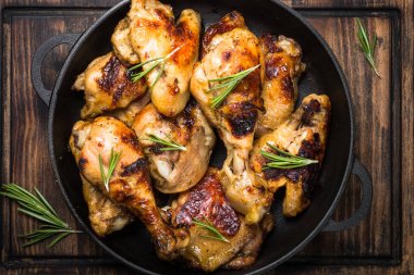 fırında tavuk Üstten Görünüm.