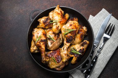 fırında tavuk Üstten Görünüm.