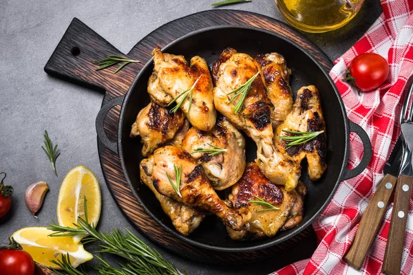 fırında tavuk Üstten Görünüm.