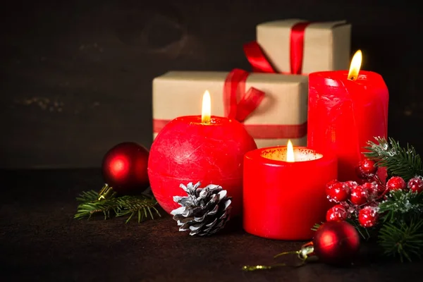 Рождественская свеча — стоковое фото