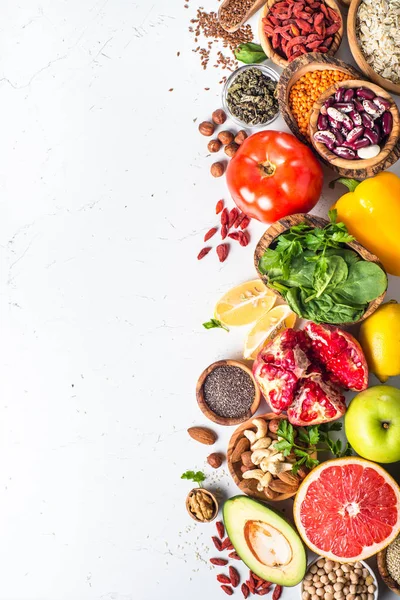 Hintergrund ausgewogene Ernährung. — Stockfoto