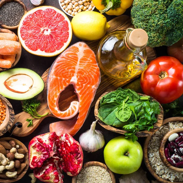 Dieta equilibrada antecedentes alimentarios . —  Fotos de Stock