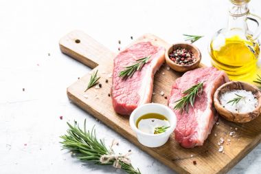 ham sığır eti striploin biftek. 