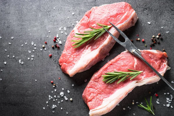 Raw beef striploin steak. — Stock Photo, Image