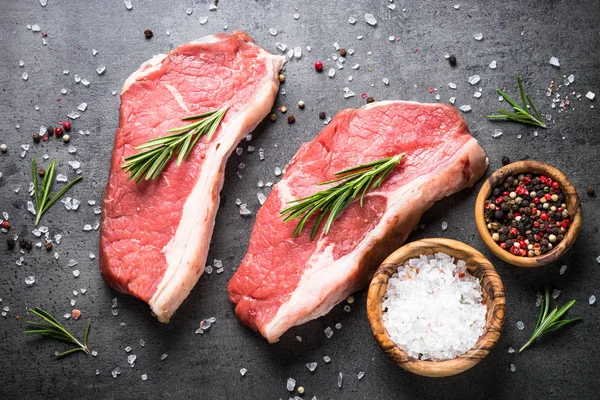 Raw beef striploin steak. — Stock Photo, Image