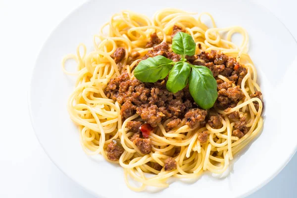 Espaguetis bolognese aislados . — Foto de Stock