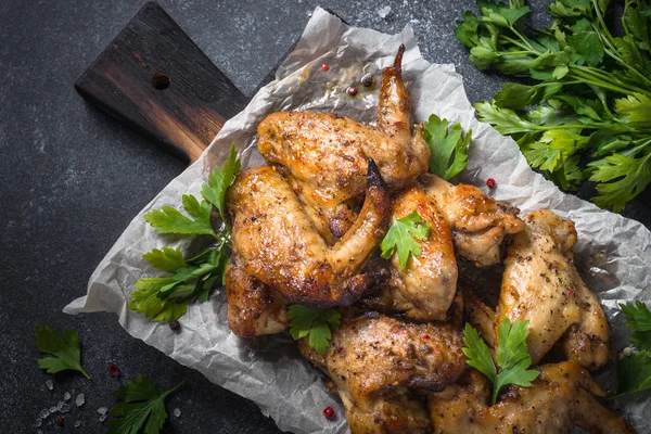 Alitas de pollo al horno. — Foto de Stock