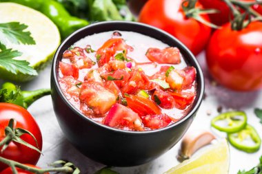 Geleneksel Latin Amerika Meksika salsa sos