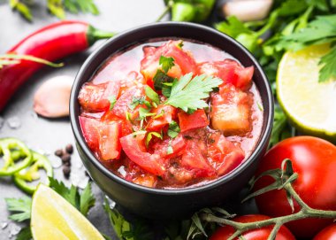 Geleneksel Latin Amerika Meksika salsa sos