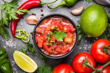Geleneksel Latin Amerika Meksika salsa sos