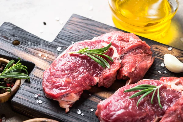 Beef steak rib eye with herbs. — Stock Photo, Image
