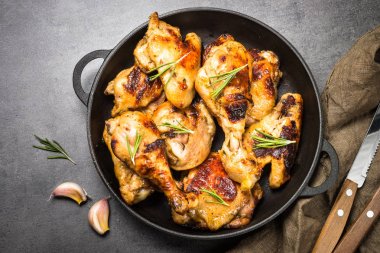 fırında tavuk Üstten Görünüm.