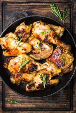 fırında tavuk Üstten Görünüm.