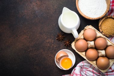 Fırın arka plan. Üstten Görünüm. 