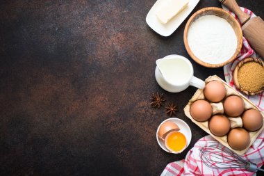 Fırın arka plan. Üstten Görünüm. 