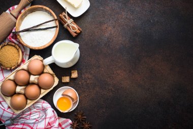 Fırın arka plan. Üstten Görünüm. 