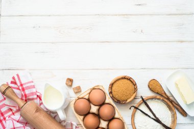 Fırın arka plan. Üstten Görünüm. 